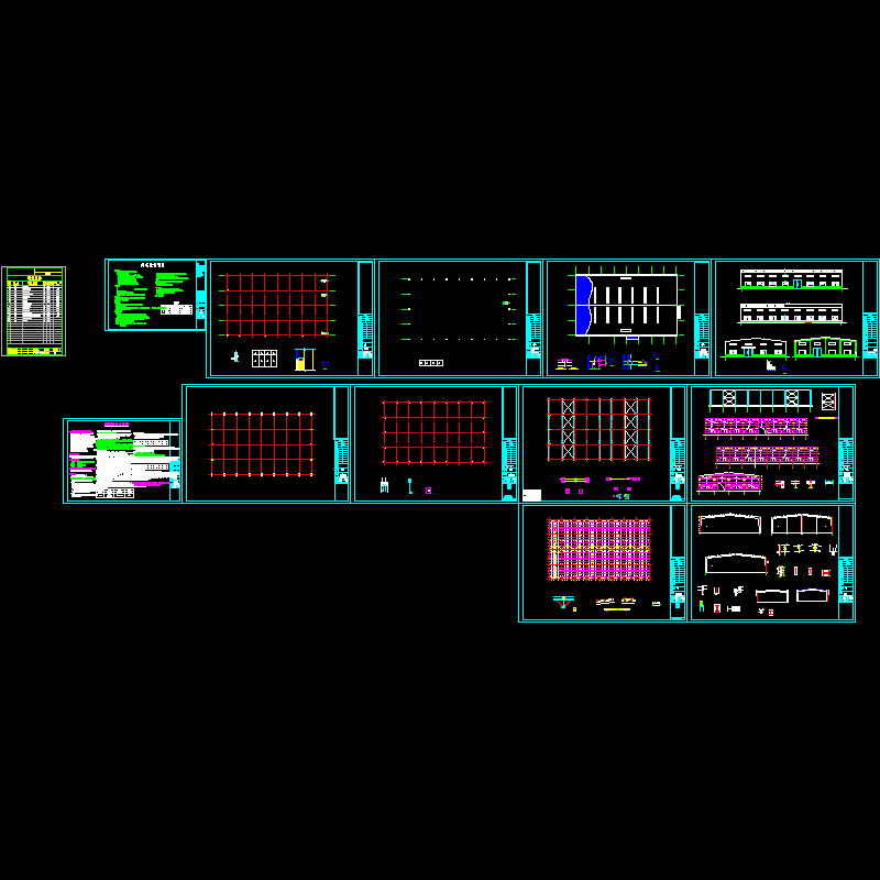 30米跨门式刚架厂房结构CAD施工图纸 - 1