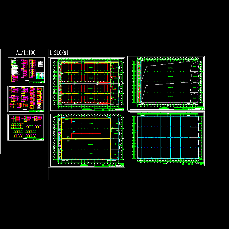 大型厂房全套电气CAD施工图纸 - 1