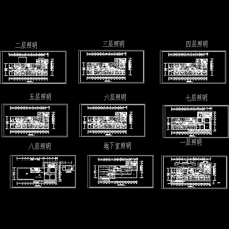 医院电气照明设计CAD图纸 - 1