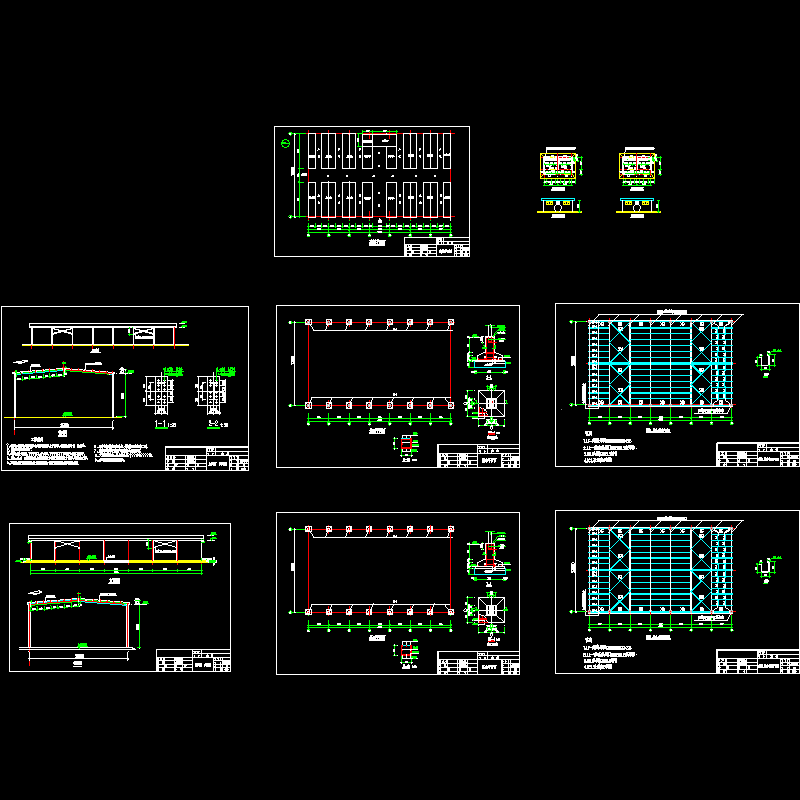 蔬菜果品市场钢结构大棚CAD图纸 - 1