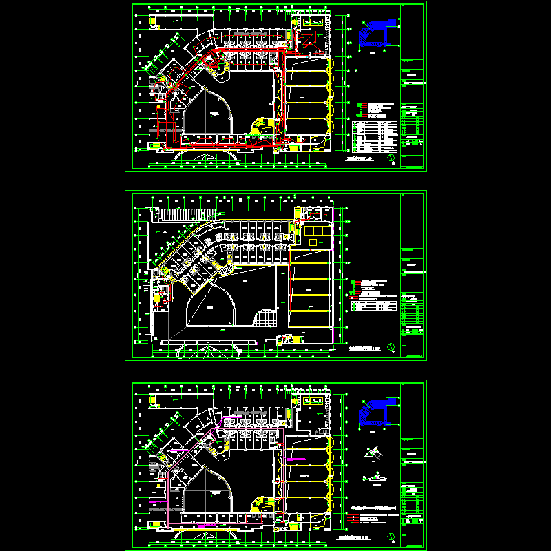 3层消防及裙房屋顶层消防平面图.dwg