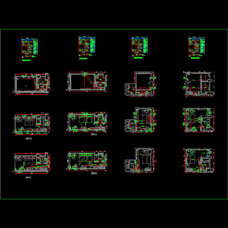 酒店套房电气CAD图纸 - 1