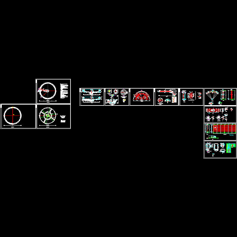 预应力结构圆形水池结构设计CAD施工图纸 - 1