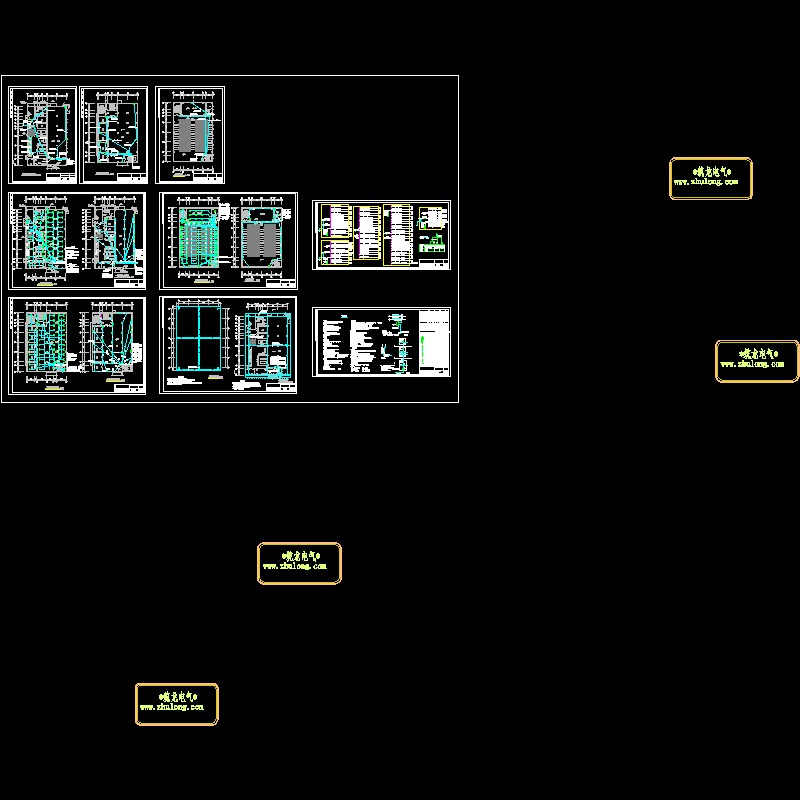 3层娱乐休闲会所强电系统CAD施工图纸 - 1