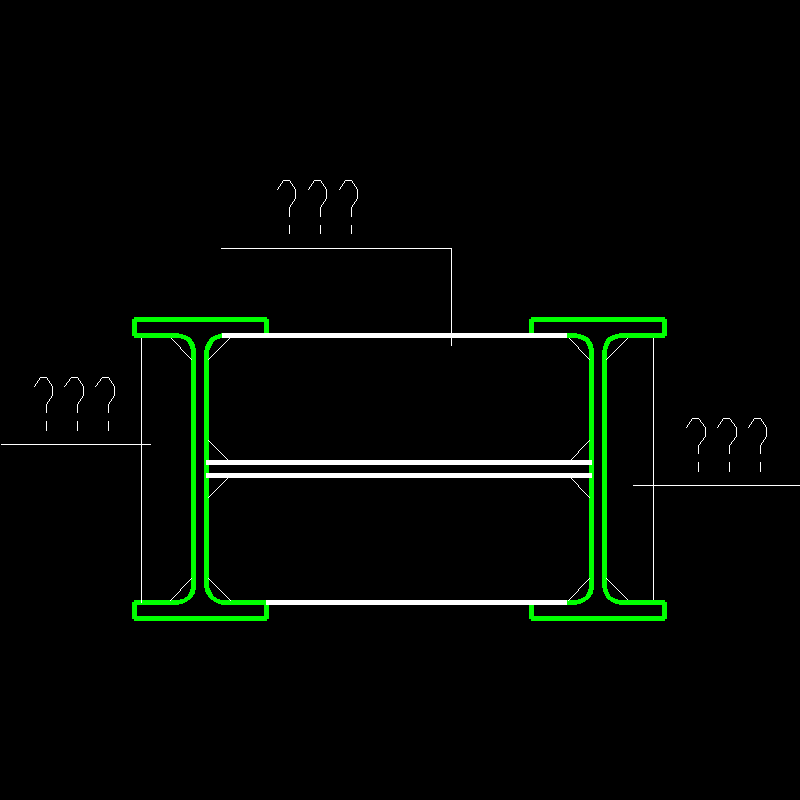 实腹组合H型钢加劲肋示意节点构造CAD详图纸 - 1