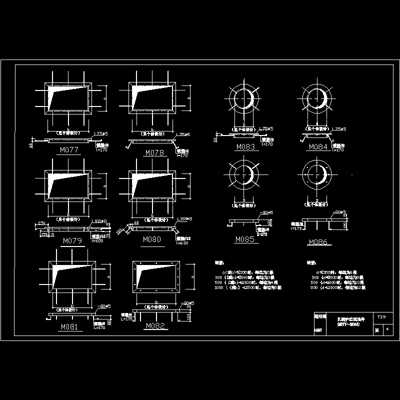 孔洞护边预埋件（M077-M086） - 1