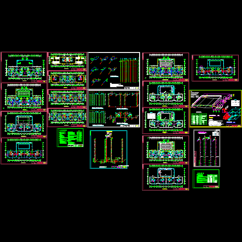 高层民用住宅楼给排水全套设计CAD图纸 - 1