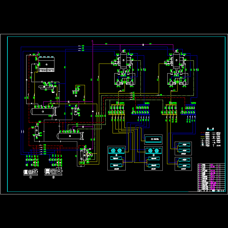冷库制冷系统原理CAD图纸 - 1