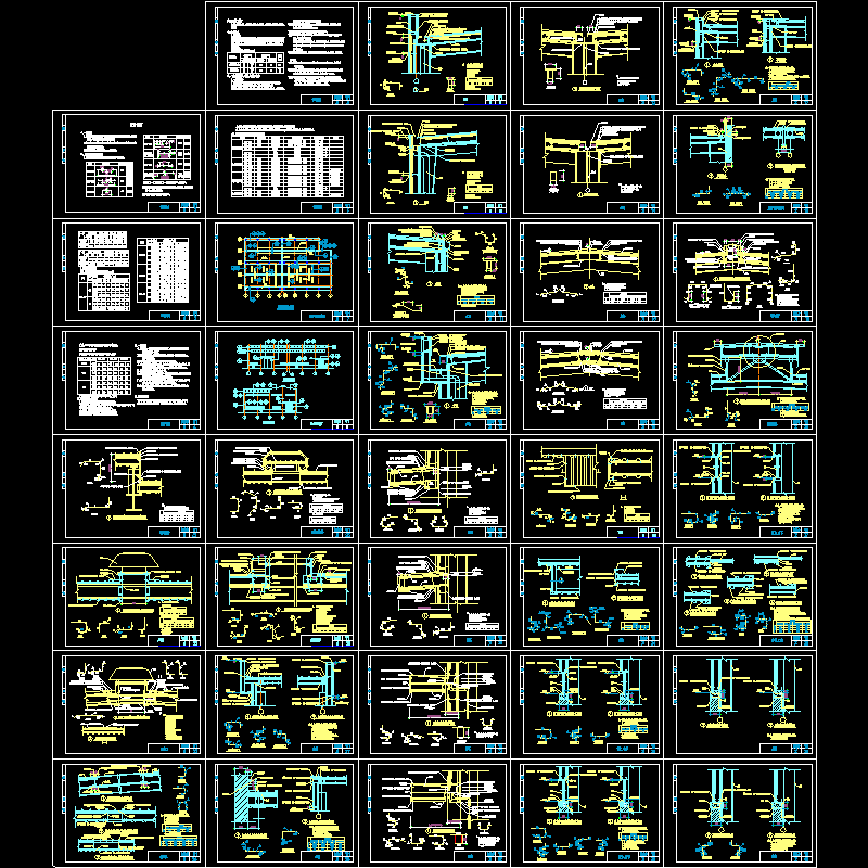 轻型金属压型钢板及连接处节点CAD图纸集 - 1