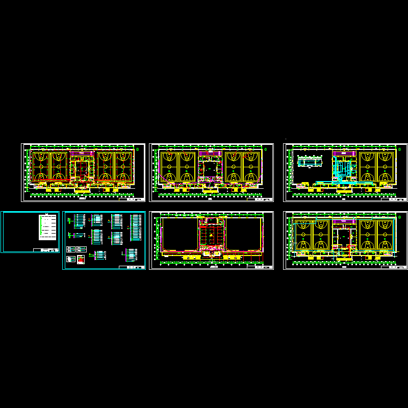 体育馆电气设计CAD图纸 - 1