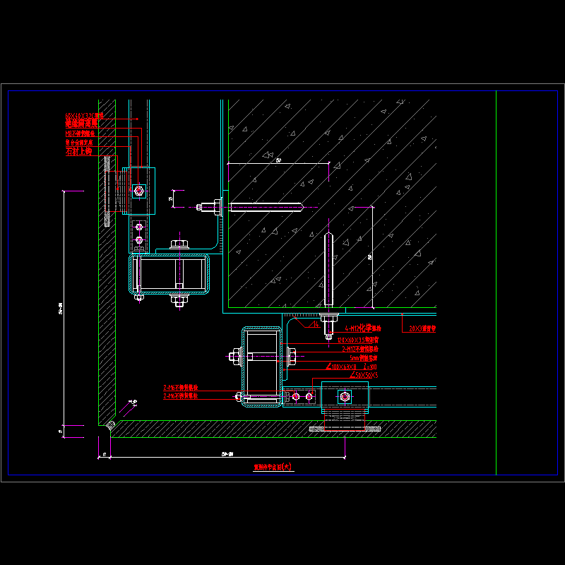 预埋件节点CAD图纸 - 1