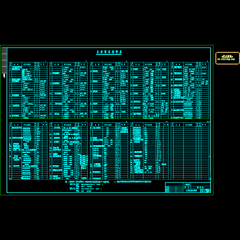 主要设备材料表.dwg