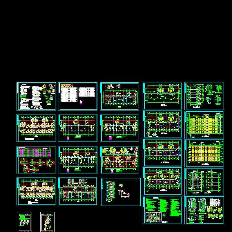 全套教学楼建筑结构CAD施工大样图 - 1