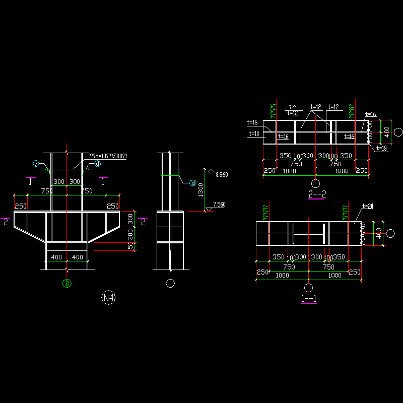 腹板加强节点构造CAD详图纸 - 1