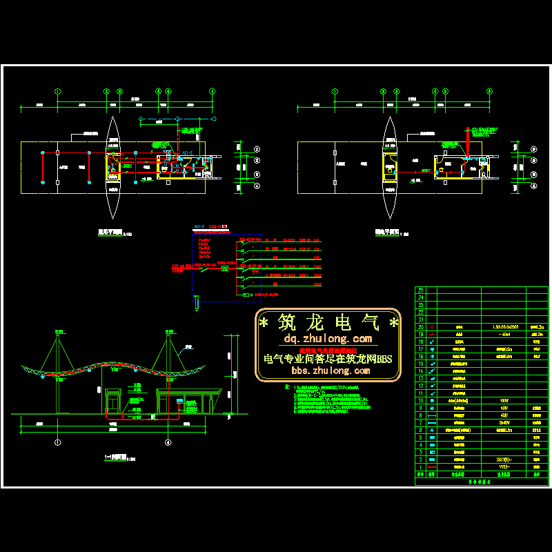 门房电气CAD施工图纸 - 1