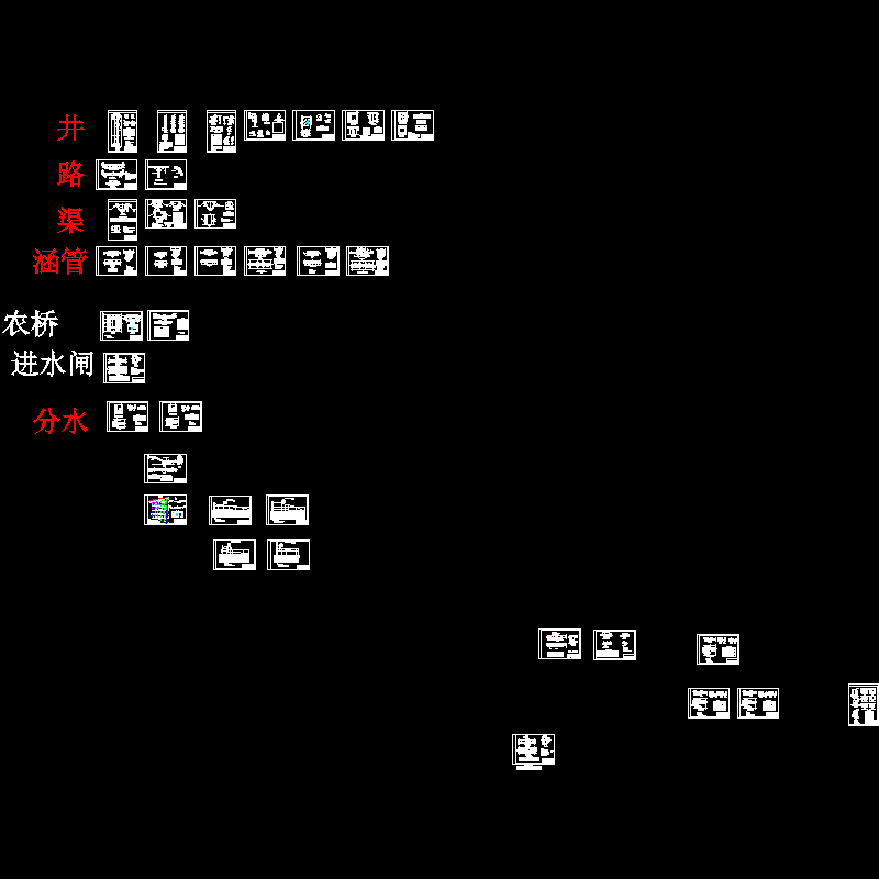 农田水利单体设计CAD图纸（大口井涵管斗渠） - 1