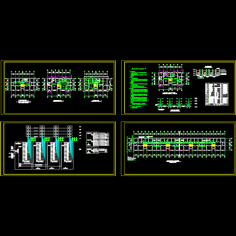 多层住宅楼单元电气CAD施工图纸 - 1