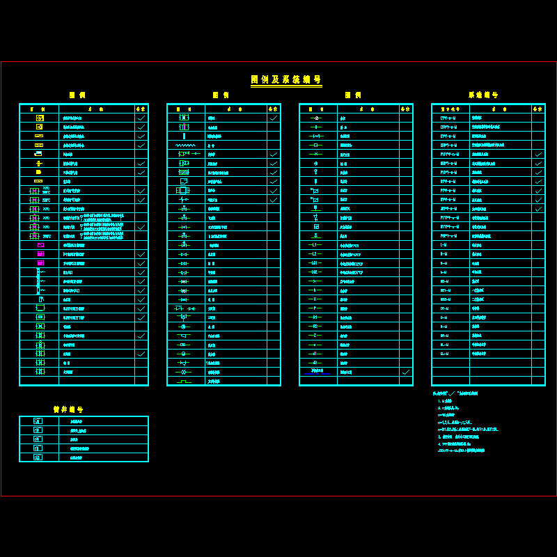 hc-a01 （图例及系统编号）.dwg