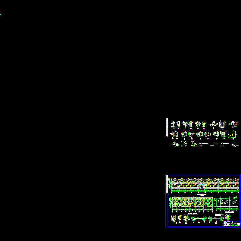 墙梁布置图纸及抗风柱CAD详图纸 - 1