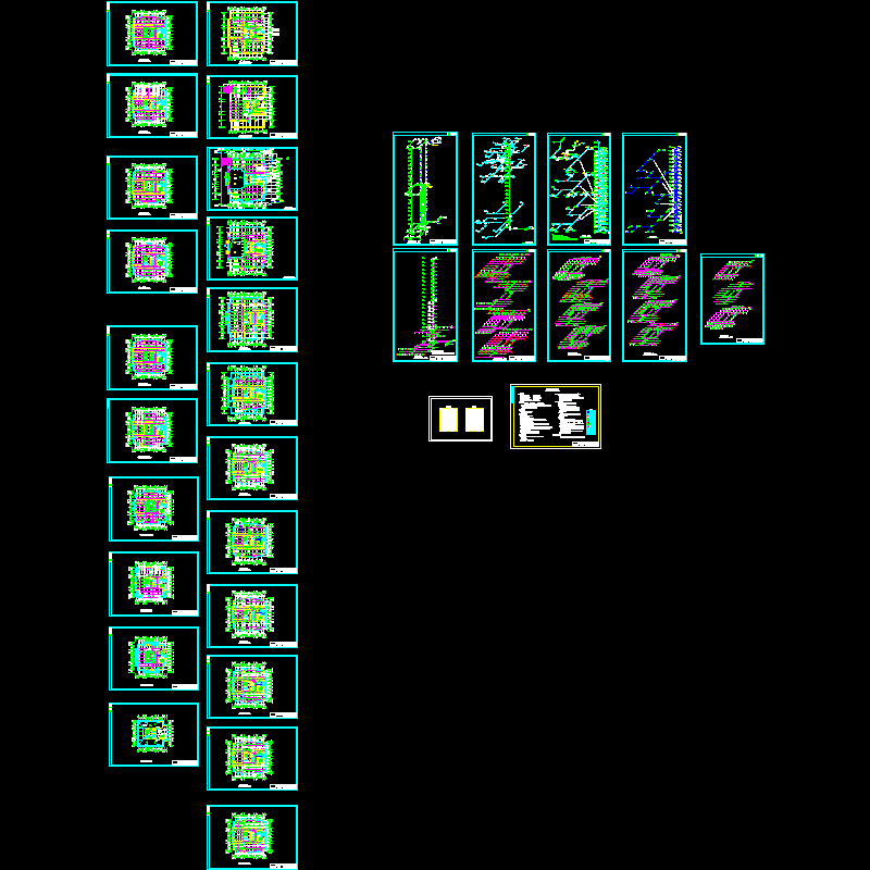 高层综合办公楼给排水及消防CAD施工图纸 - 1