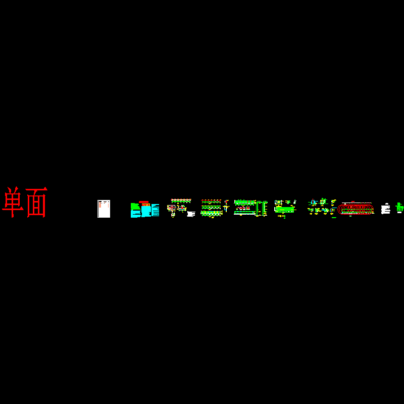 高速公路单面广告牌结构设计CAD施工图纸 - 1