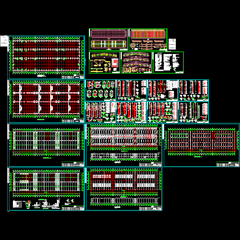 起重机厂新厂房结构设计CAD施工图纸 - 1