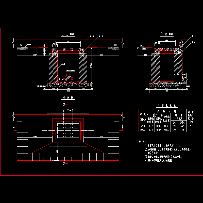 钢筋混凝土篦雨水口.dwg