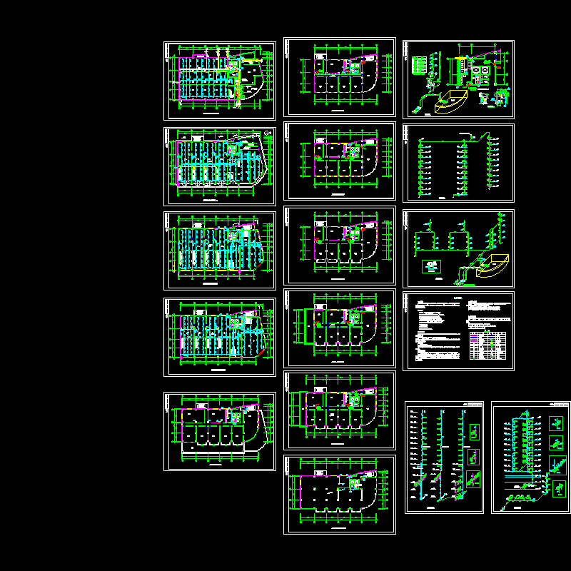 14层大厦给排水消防设计CAD大样图 - 1
