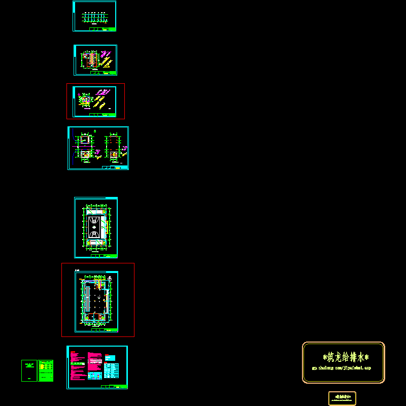 2层体育馆给排水CAD施工图纸 - 1