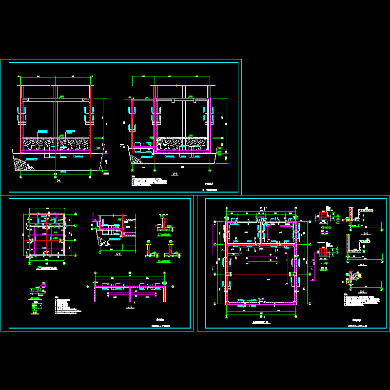 抗浮泵房结构CAD图纸 - 1