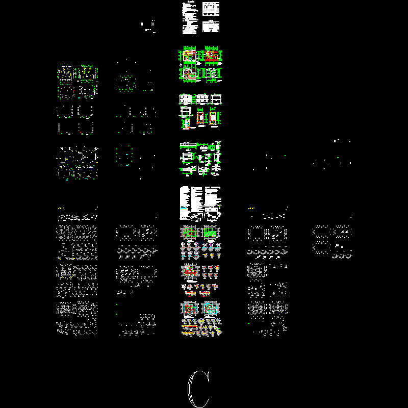 两层砌体结构别墅结构CAD施工图纸 - 1