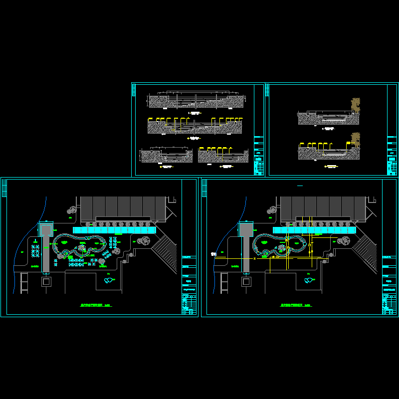 小区室外游泳池全套CAD施工图纸 - 1