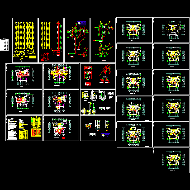 高层住宅给排水及消防设计CAD施工大样图 - 1
