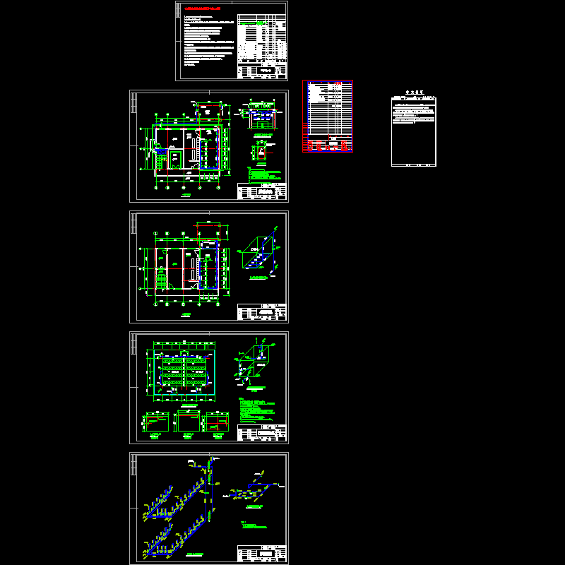 公共浴室给排水CAD图纸 - 1