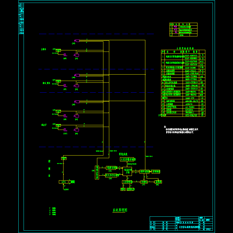 剧院系统原理CAD图纸 - 1