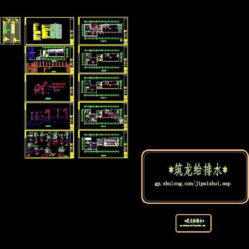5层库房楼建筑给排水CAD施工大样图 - 1