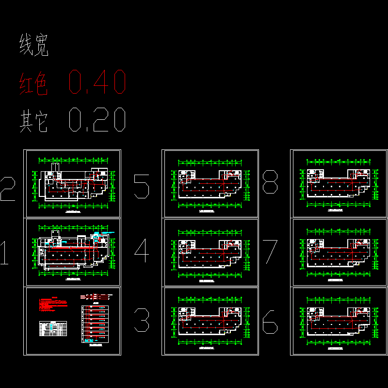 消防自动报警及联动平面CAD图纸 - 1