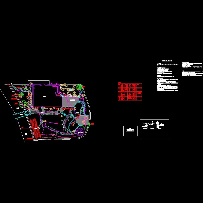 别墅庭院景观照明CAD施工图纸 - 1