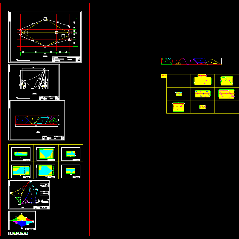 张拉膜结构设计CAD施工图纸 - 1
