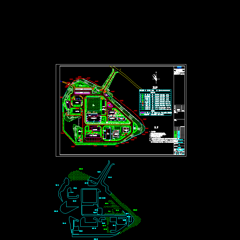 水厂绿化工程CAD图纸（工程量清单) - 1
