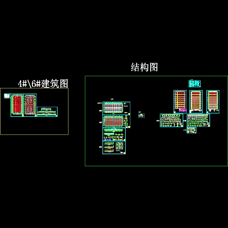 单层多跨钢结构厂房结构CAD施工图纸（建筑吊车梁） - 1