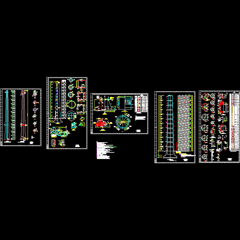120米混凝土烟囱结构设计CAD图纸 - 1