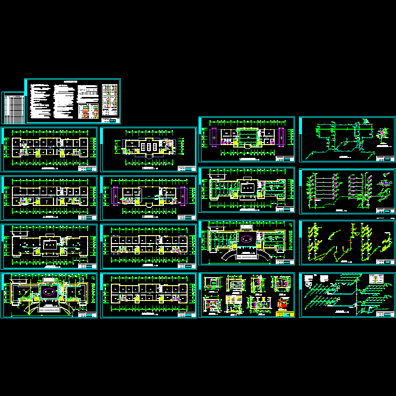 12层办公楼给排水及消防全套CAD施工大样图 - 1