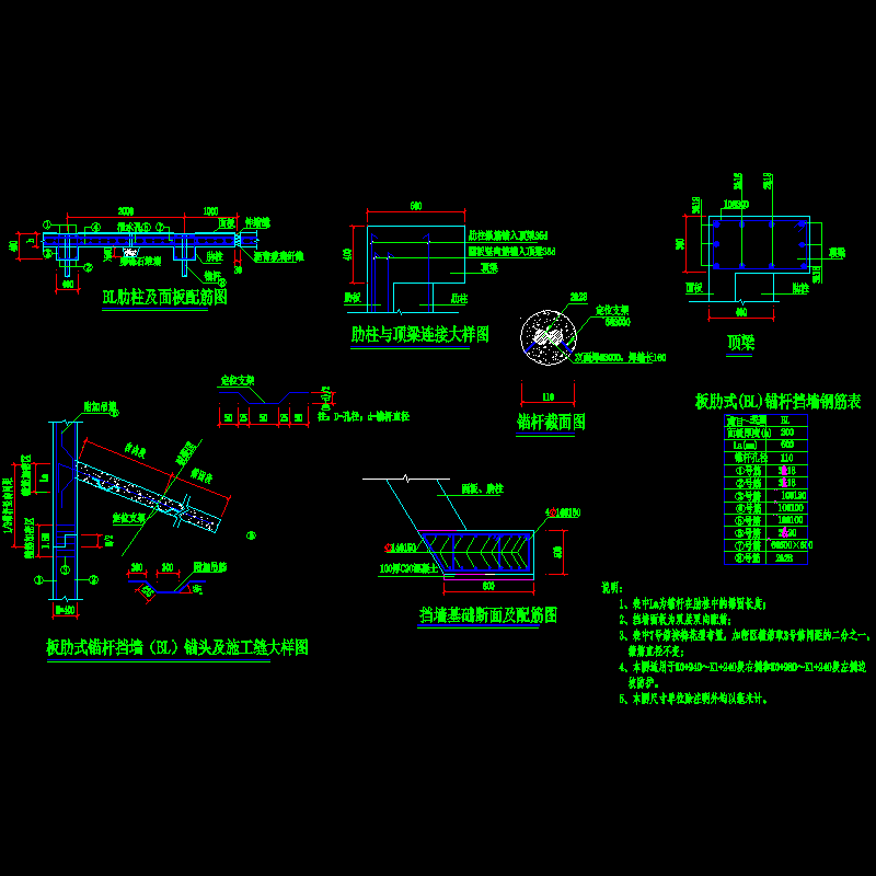 板肋式锚杆挡墙大样图.dwg