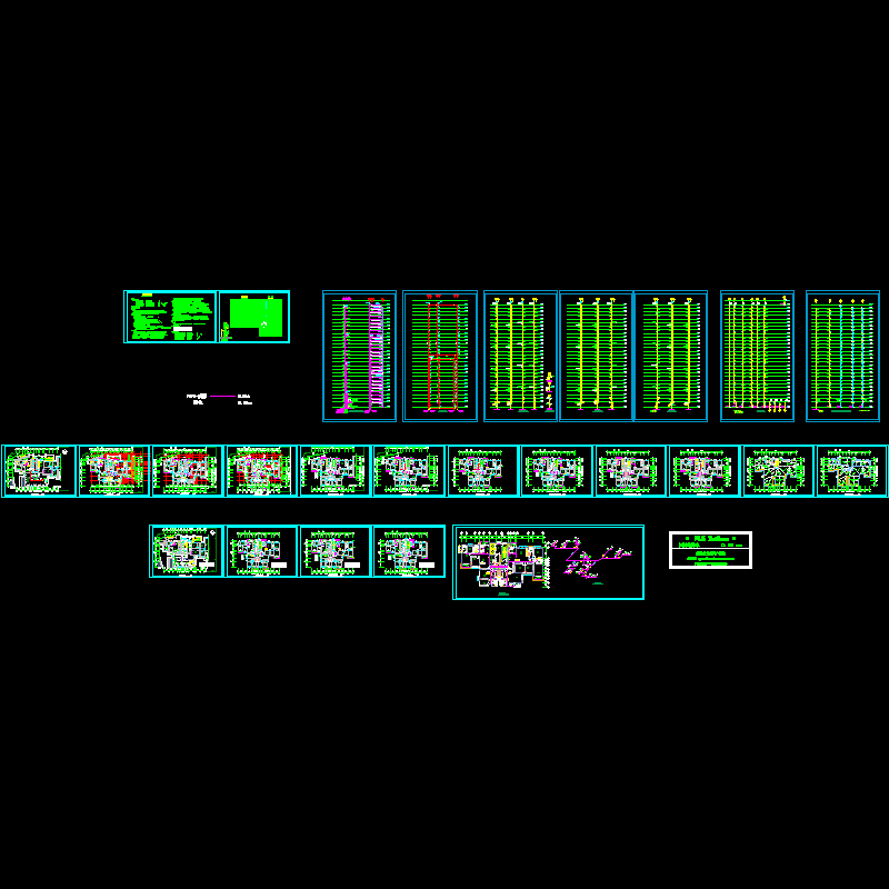 28层商住楼给排水消防全套CAD施工大样图 - 1