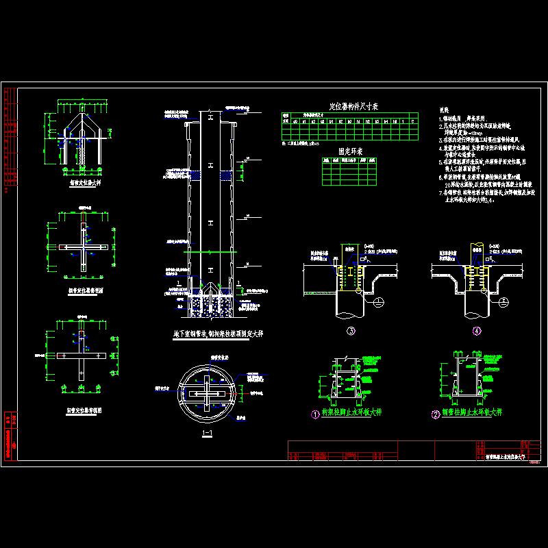 院钢管混凝土柱定位器大样 - 1