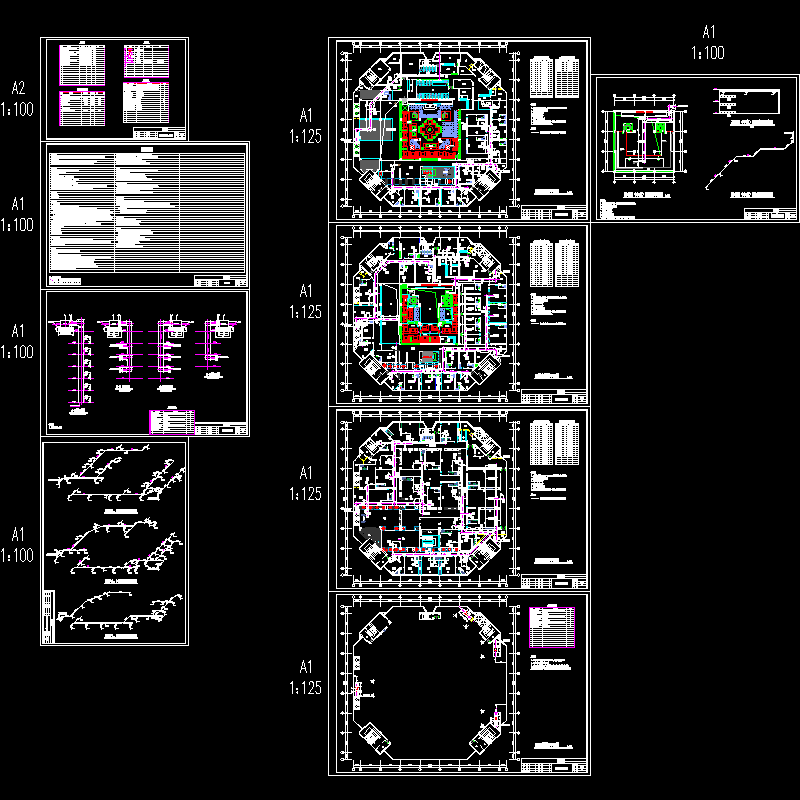 商业娱乐建筑机械通风系统设计CAD施工图纸 - 1