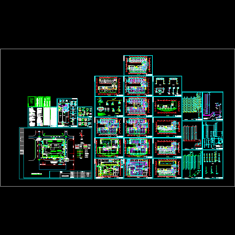 16层酒店给排水消防CAD施工大样图 - 1