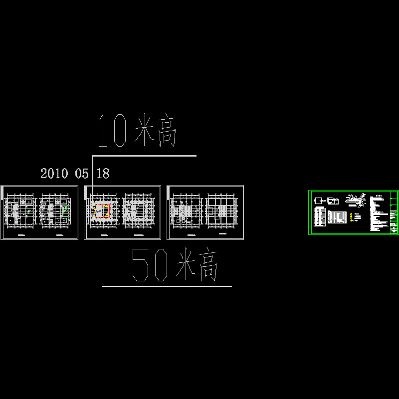 酒店消防水炮灭火系统CAD施工图纸 - 1