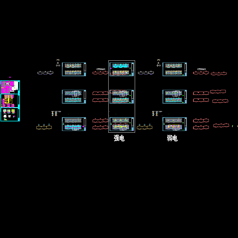 多层住宅楼全套电气CAD施工图纸 - 1